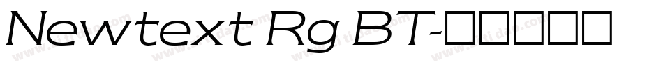 Newtext Rg BT字体转换